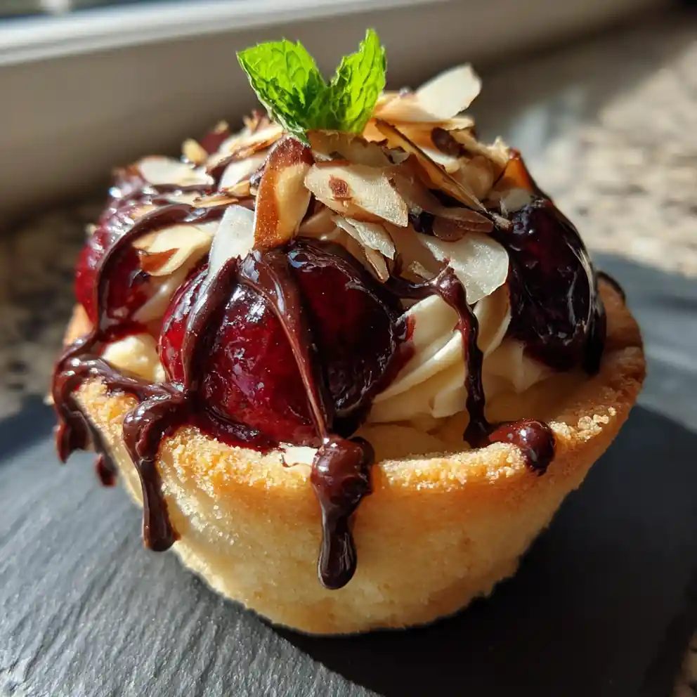 Vanilla Swirled Cherry Cookie Cups 4 Vanilla Swirled Cherry Cookie Cups