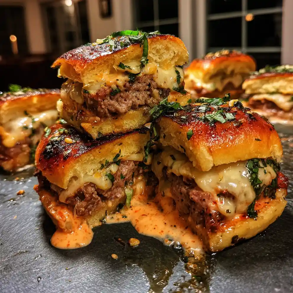 Baked Italian Grinder Sliders With Sun Dried Tomato Basil Cream 4 Baked Italian Grinder Sliders With Sun Dried Tomato Basil Cream
