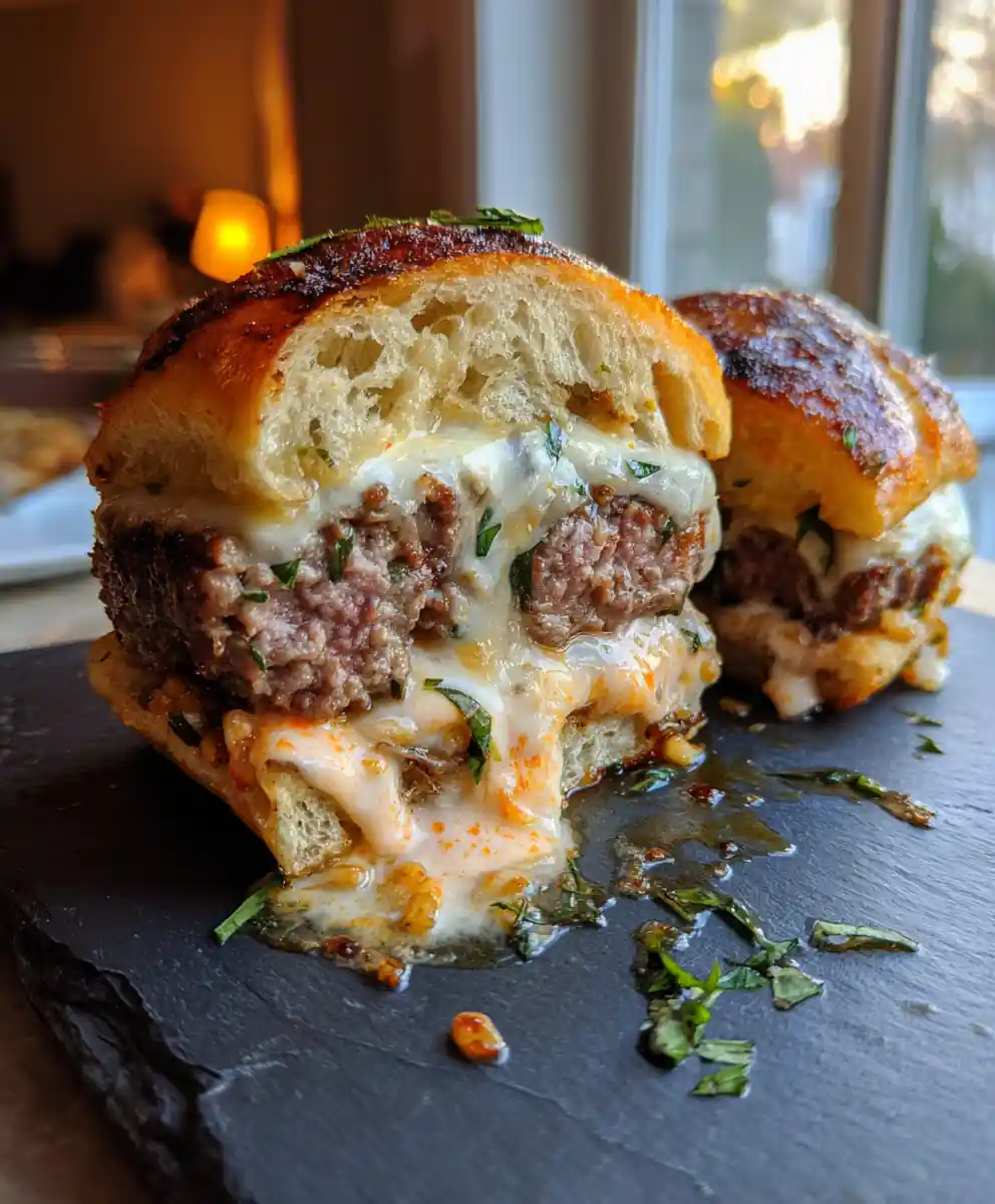 Baked Italian Grinder Sliders With Sun Dried Tomato Basil Cream 5 Baked Italian Grinder Sliders With Sun Dried Tomato Basil Cream