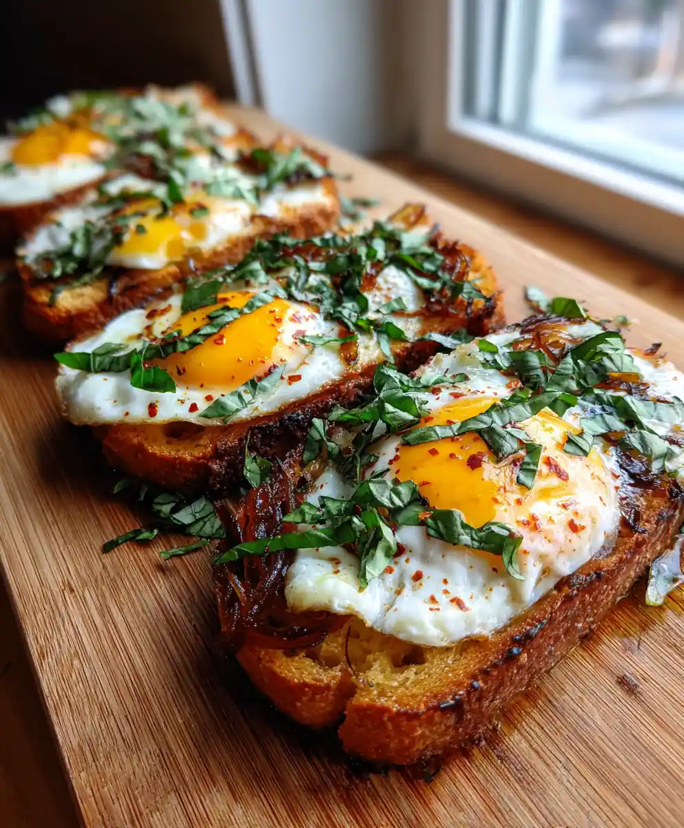 Basil Infused Olive Oil Drizzled Egg & Cheese Toasts 5 Basil Infused Olive Oil Drizzled Egg & Cheese Toasts
