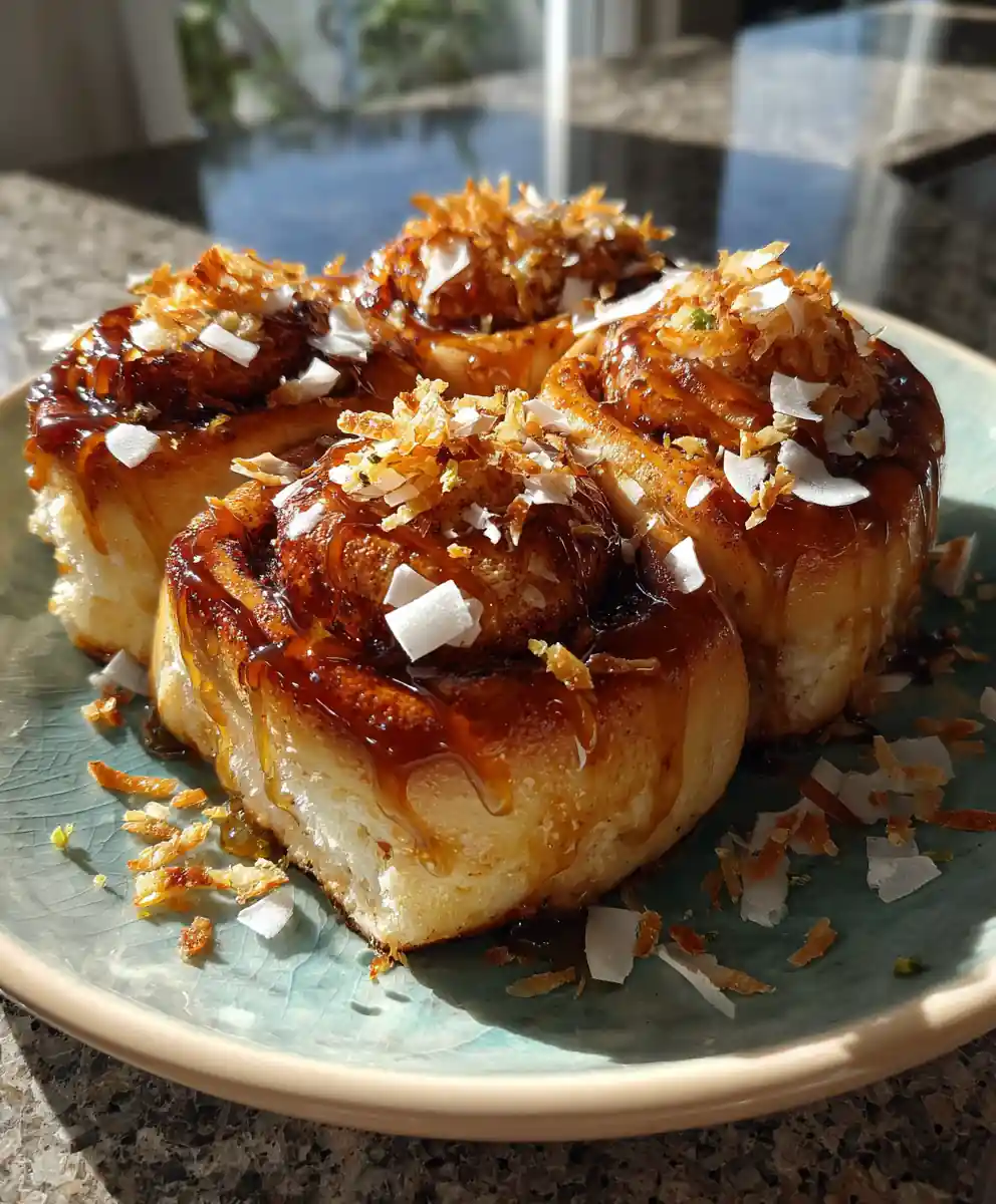 Coconut Caramel Hawaiian Roll Cinnamon Rolls 5 Coconut Caramel Hawaiian Roll Cinnamon Rolls