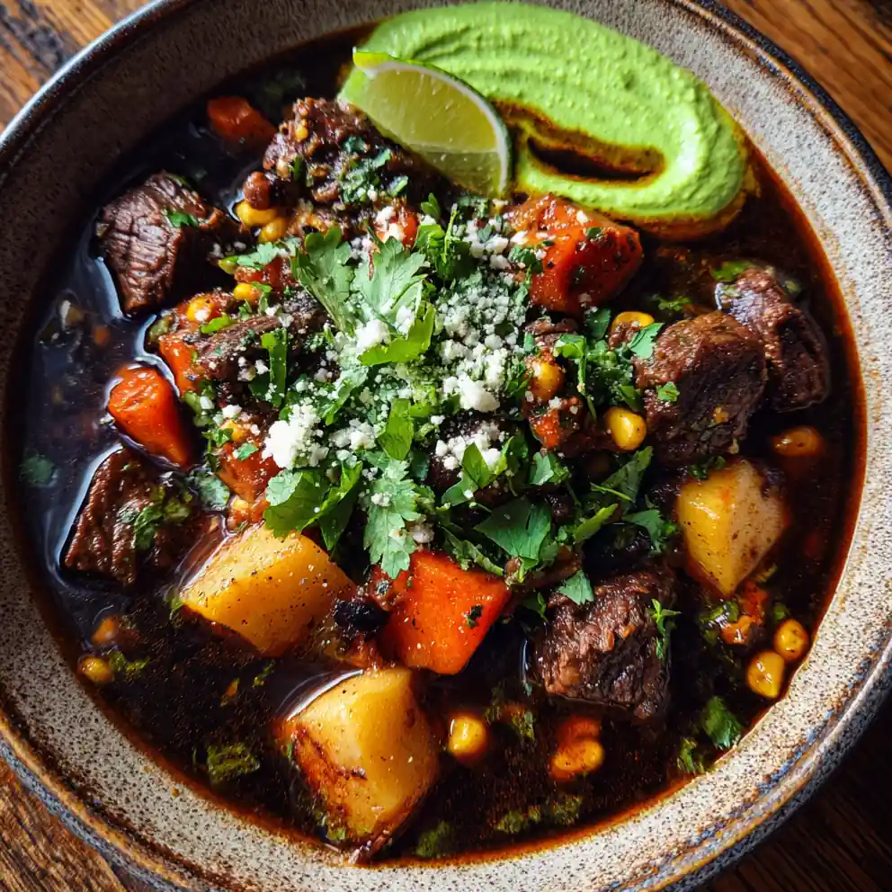 Cowboy Stew With Roasted Poblano Corn Swirl 4 Cowboy Stew With Roasted Poblano Corn Swirl