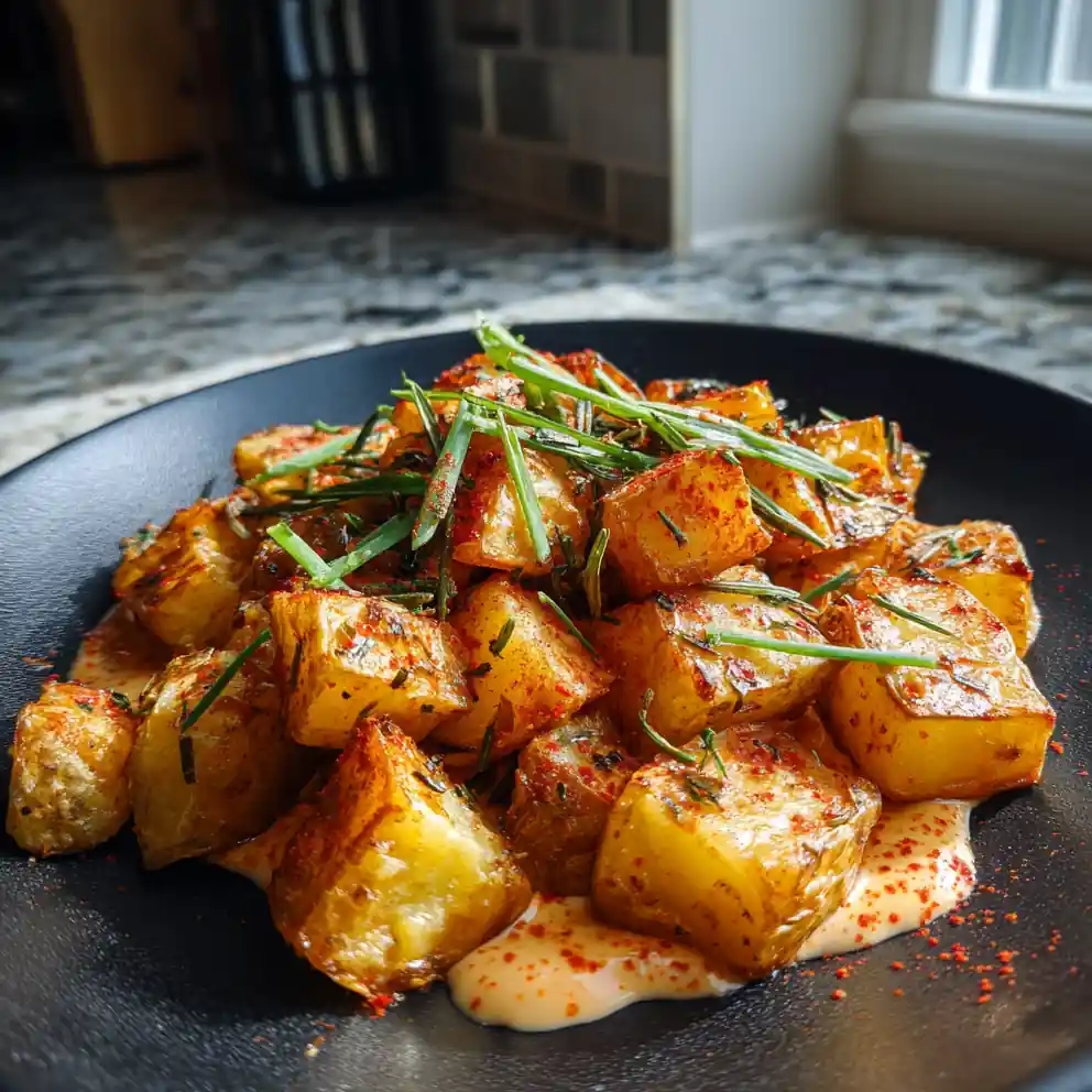 Crispy Rosemary Breakfast Potatoes With Smoked Paprika Yogurt Drizzle 4 Crispy Rosemary Breakfast Potatoes With Smoked Paprika Yogurt Drizzle