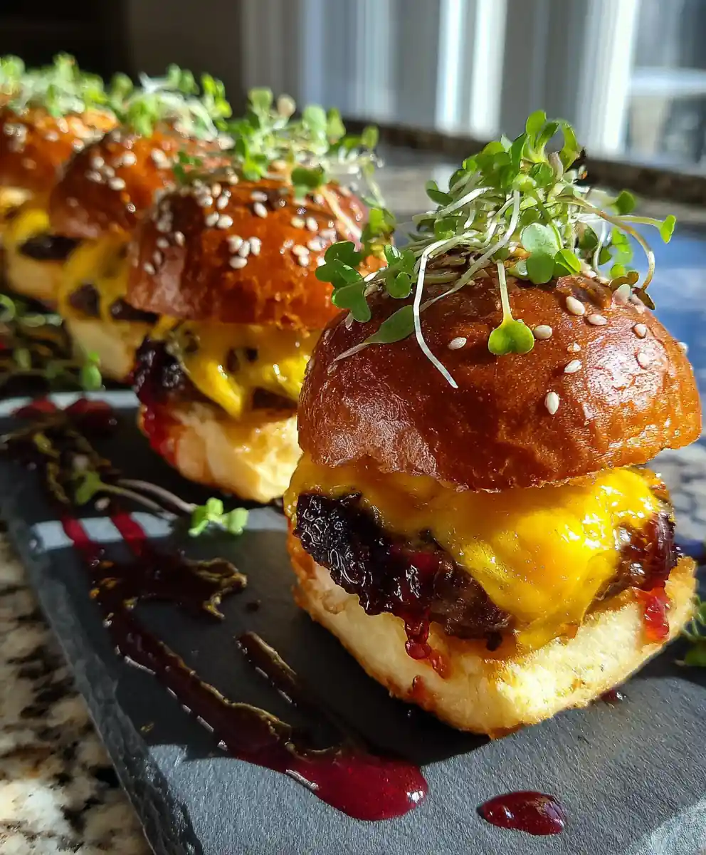 Mini Big Mac Sliders With Beet Infused Relish 5 Mini Big Mac Sliders With Beet Infused Relish