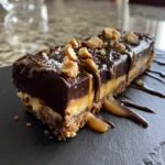 No Bake Buckeye Cheesecake Bars With Salted Caramel Swirl 6 No Bake Buckeye Cheesecake Bars With Salted Caramel Swirl 1772110122.388601