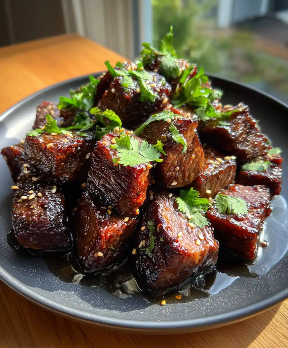 Slow Cooked Steak Bites With Miso Maple Glaze 5 Slow Cooked Steak Bites With Miso Maple Glaze