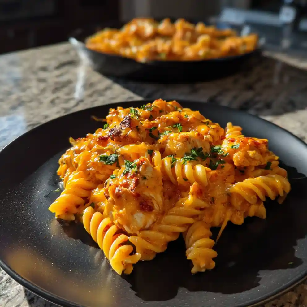Smoky Red Pepper Gouda Chicken Rotini Skillet 4 Smoky Red Pepper Gouda Chicken Rotini Skillet