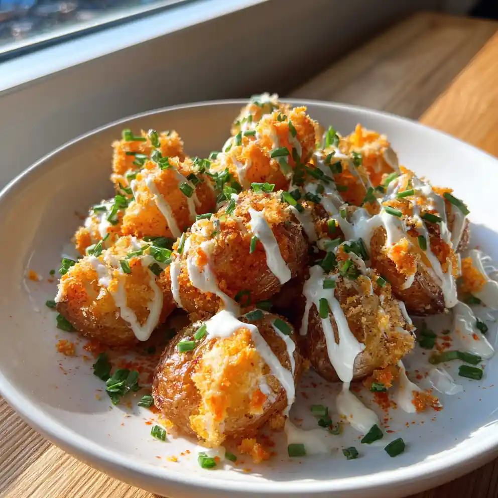Spiced Harissa Roasted Breakfast Potatoes With Garlic Yogurt Drizzle 4 Spiced Harissa Roasted Breakfast Potatoes With Garlic Yogurt Drizzle