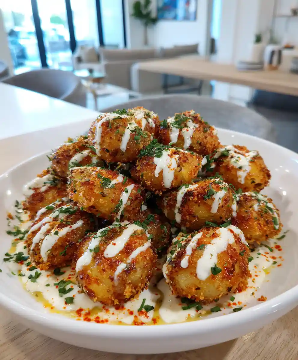 Spiced Harissa Roasted Breakfast Potatoes With Garlic Yogurt Drizzle 5 Spiced Harissa Roasted Breakfast Potatoes With Garlic Yogurt Drizzle