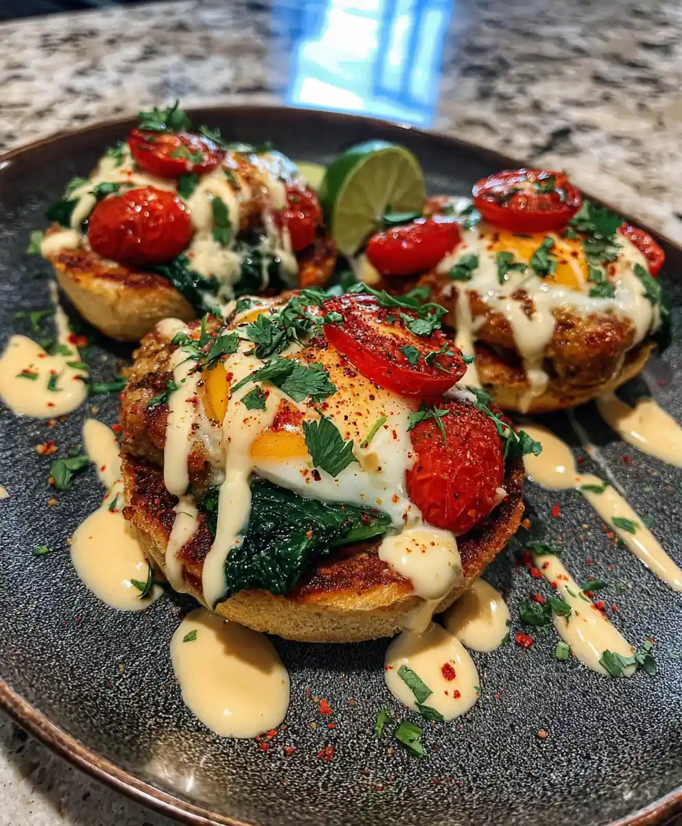Spicy Chipotle Cream English Muffin Breakfast Pizza 5 Spicy Chipotle Cream English Muffin Breakfast Pizza