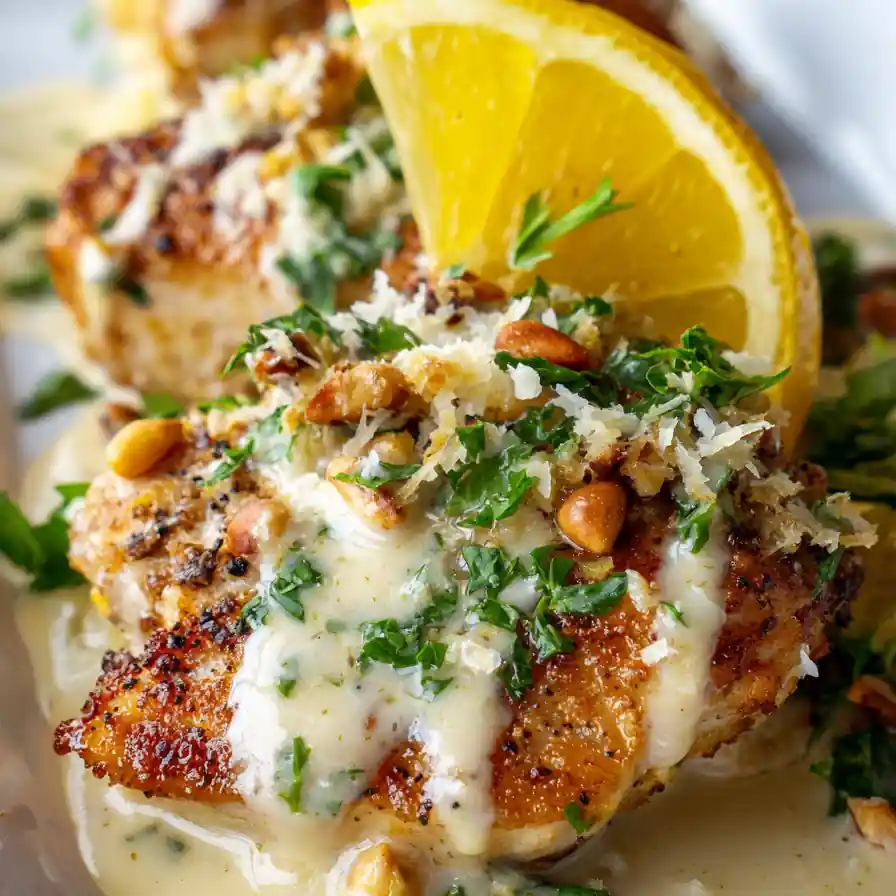Baked Caesar Chicken With Creamy Parmesan Sauce 4 Baked Caesar Chicken With Creamy Parmesan Sauce