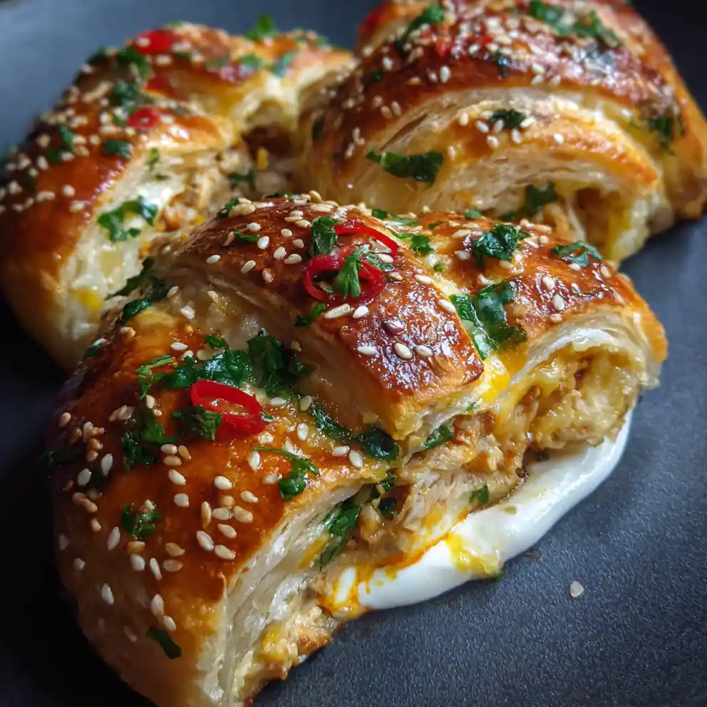 Cheesy Chicken Crescent Bake With Yogurt Herb Filling 4 Cheesy Chicken Crescent Bake With Yogurt Herb Filling