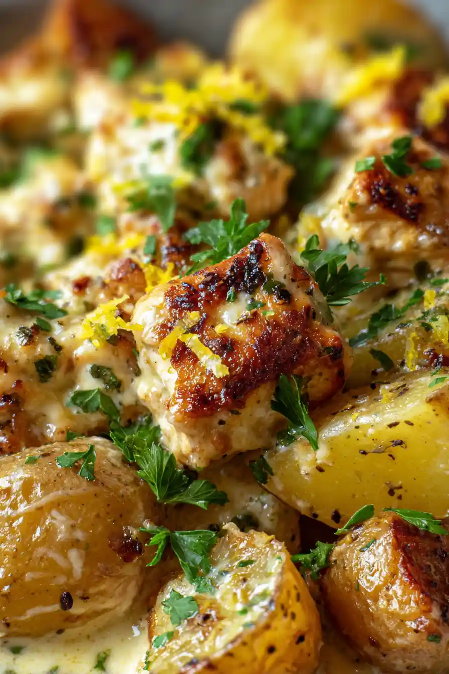 Creamy Garlic Cheesy Chicken & Potatoes 5 Creamy Garlic Cheesy Chicken & Potatoes