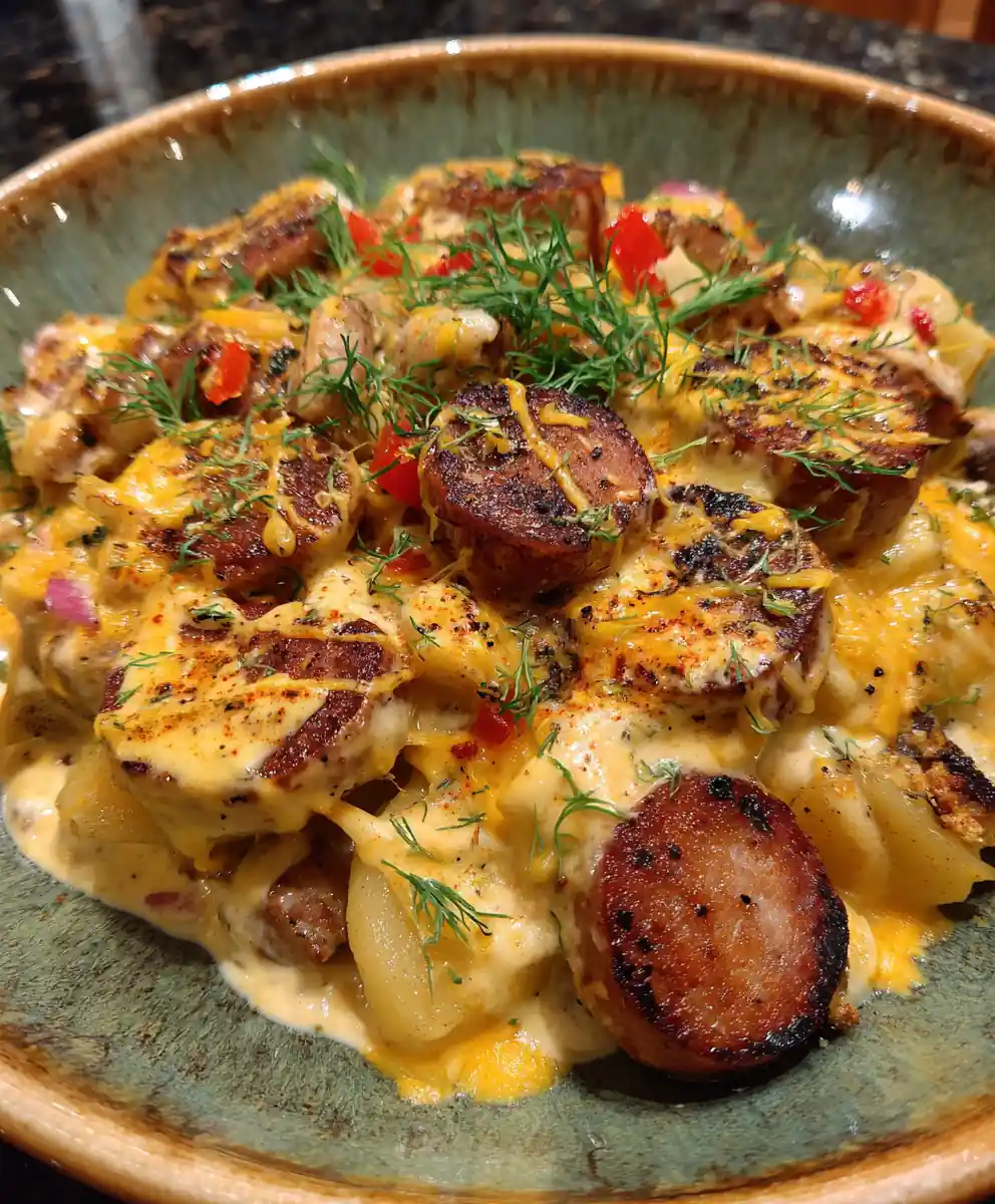 Crock Pot Pierogi Casserole With Beef Kielbasa 5 Crock Pot Pierogi Casserole With Beef Kielbasa