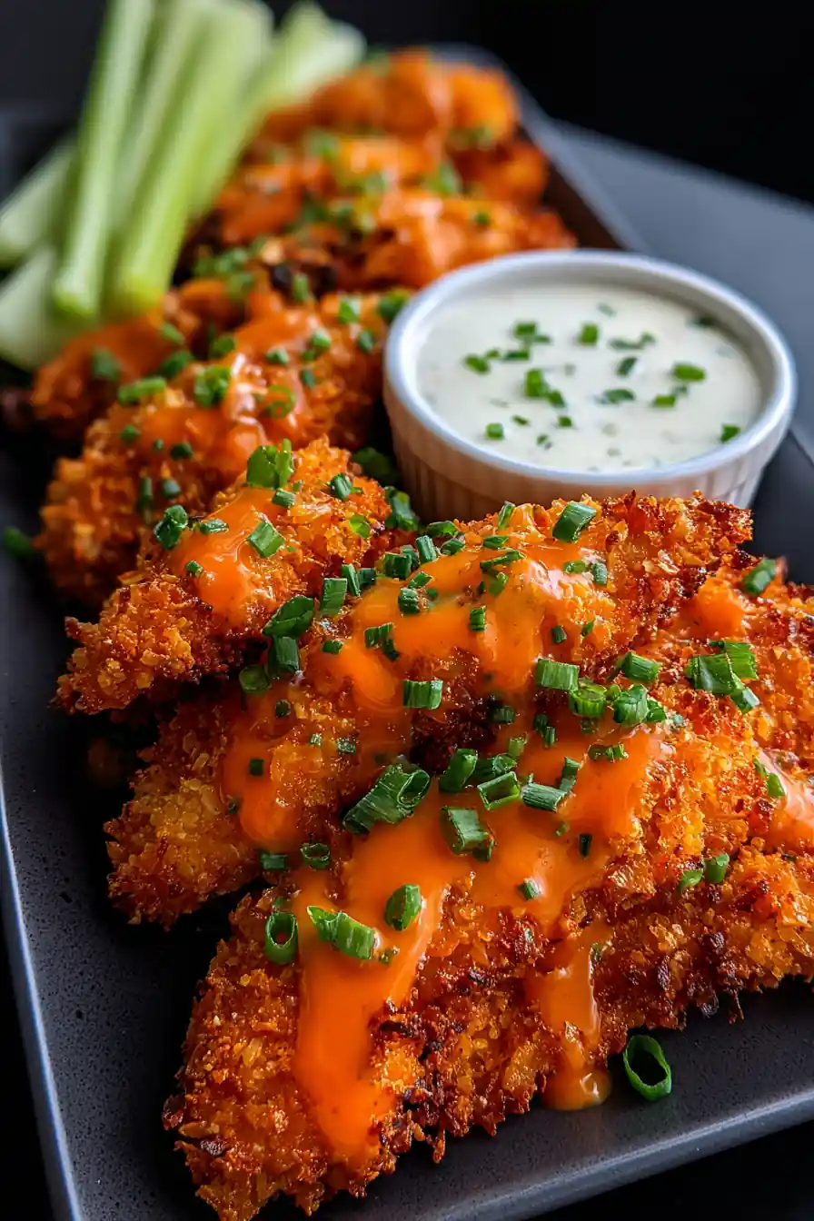 Healthy Buffalo Ranch Baked Chicken Strips 5 Healthy Buffalo Ranch Baked Chicken Strips