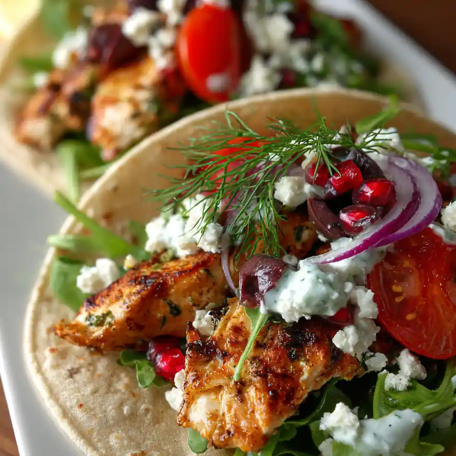 Healthy Mediterranean Chicken Tacos 4 Healthy Mediterranean Chicken Tacos