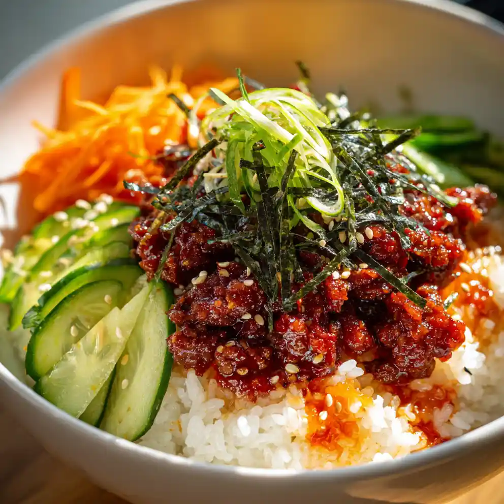 Korean Ground Beef Bowl 4 Korean Ground Beef Bowl