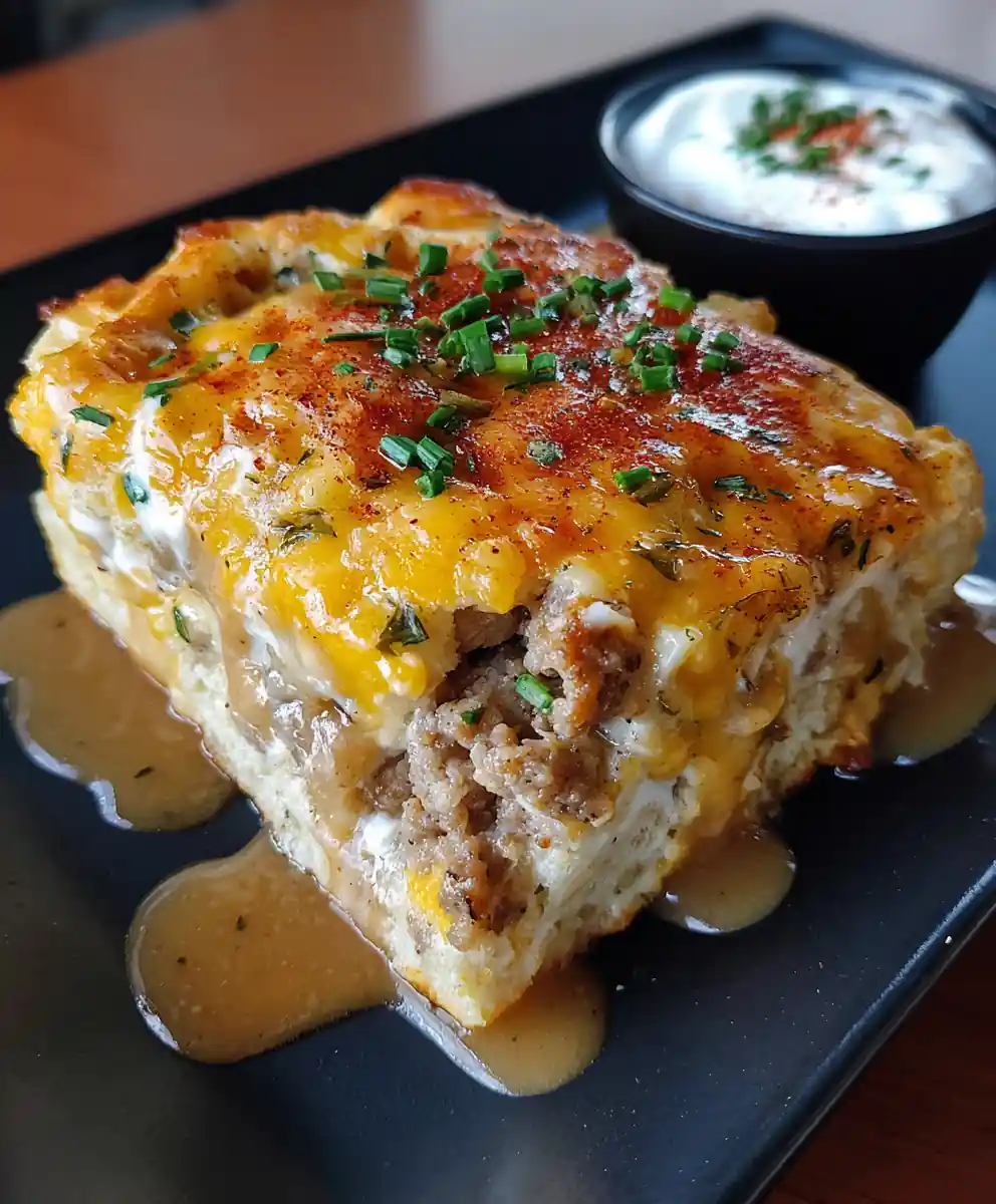Lazy Biscuits & Gravy Breakfast Casserole 5 Lazy Biscuits & Gravy Breakfast Casserole