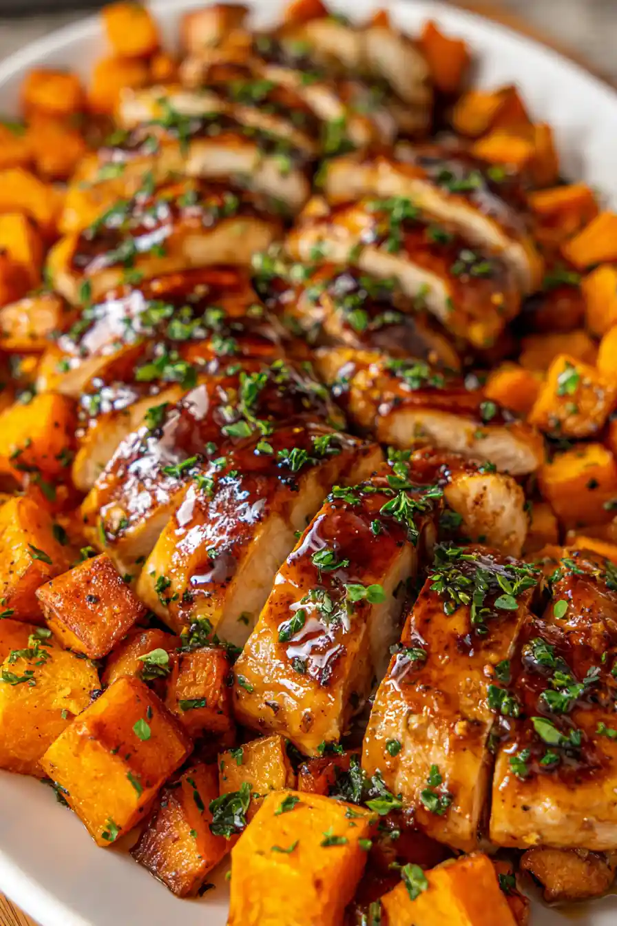 Maple Dijon Chicken With Roasted Sweet Potatoes 5 Maple Dijon Chicken With Roasted Sweet Potatoes