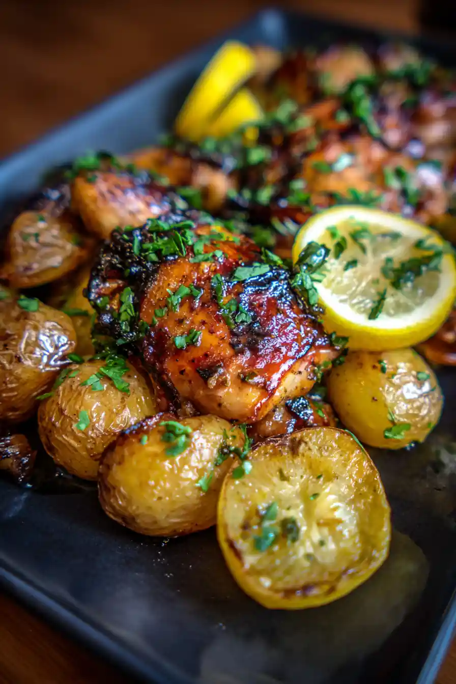 One Pan Lemon Balsamic Chicken & Potatoes 5 One Pan Lemon Balsamic Chicken & Potatoes