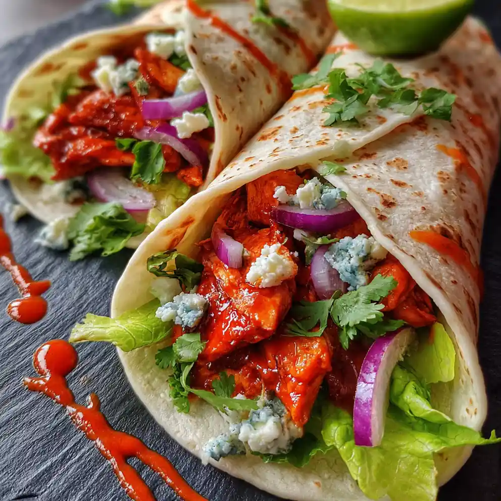 Quick Buffalo Chicken Wraps 4 Quick Buffalo Chicken Wraps