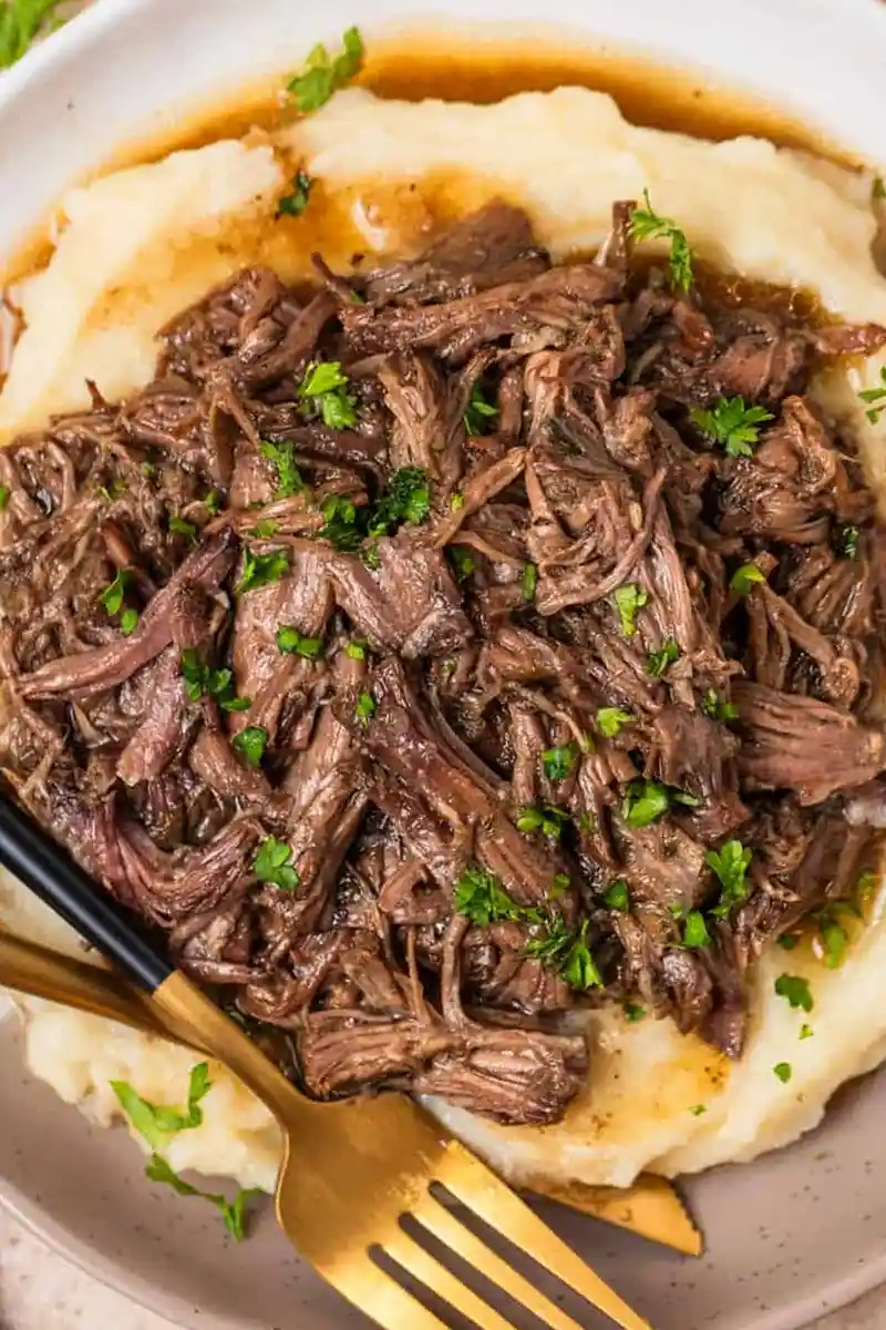 Tender Slow Cooker Shredded Beef 3 Recipe image