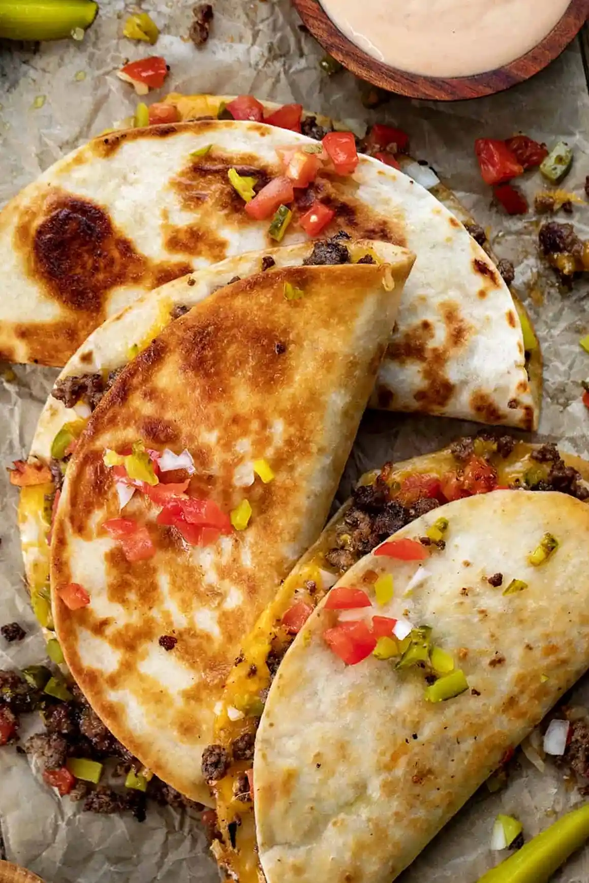 Cheeseburger Quesadillas 3 Recipe image
