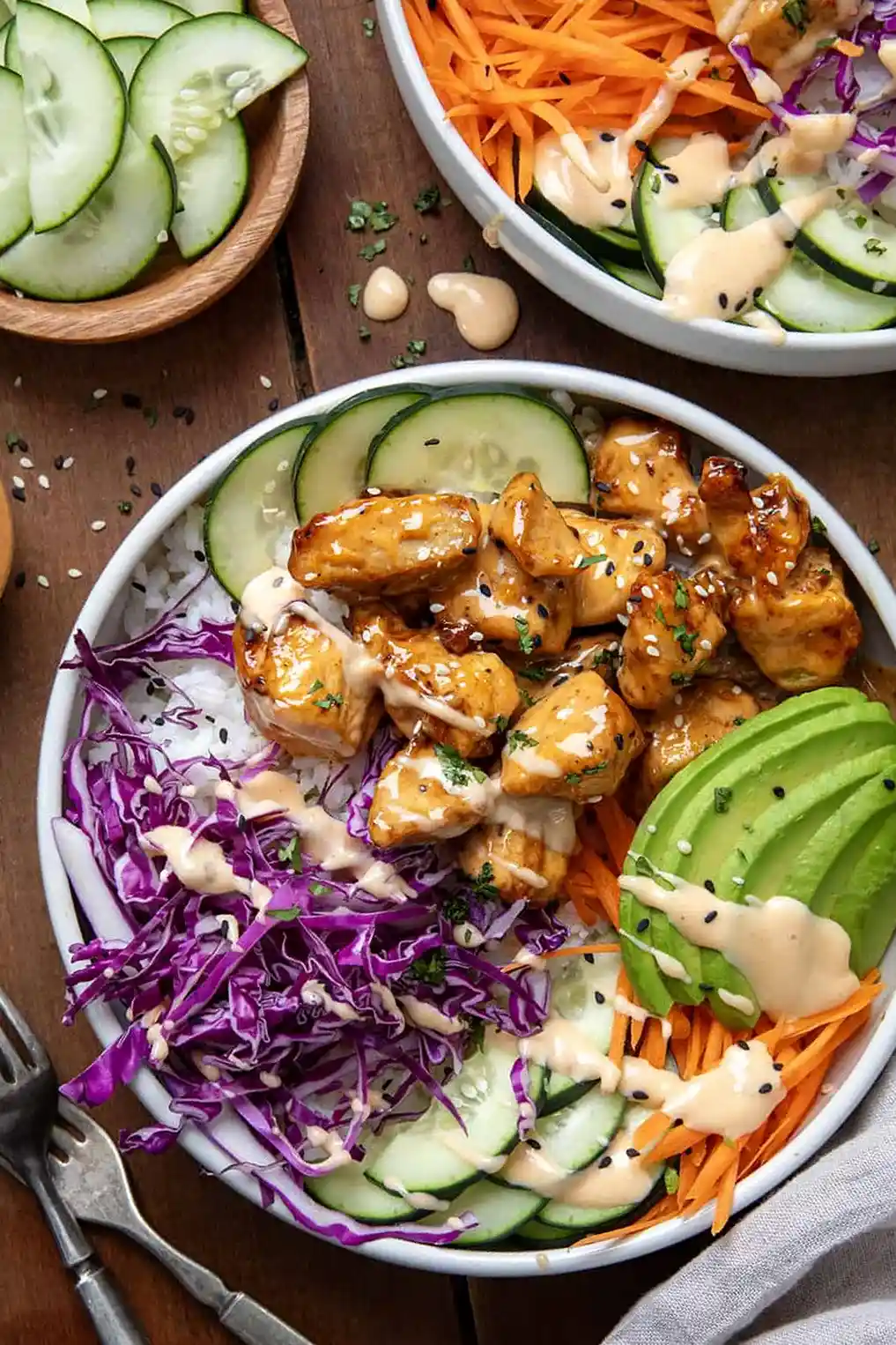 Creamy and Spicy Bang Bang Chicken Bowls 3 Recipe image