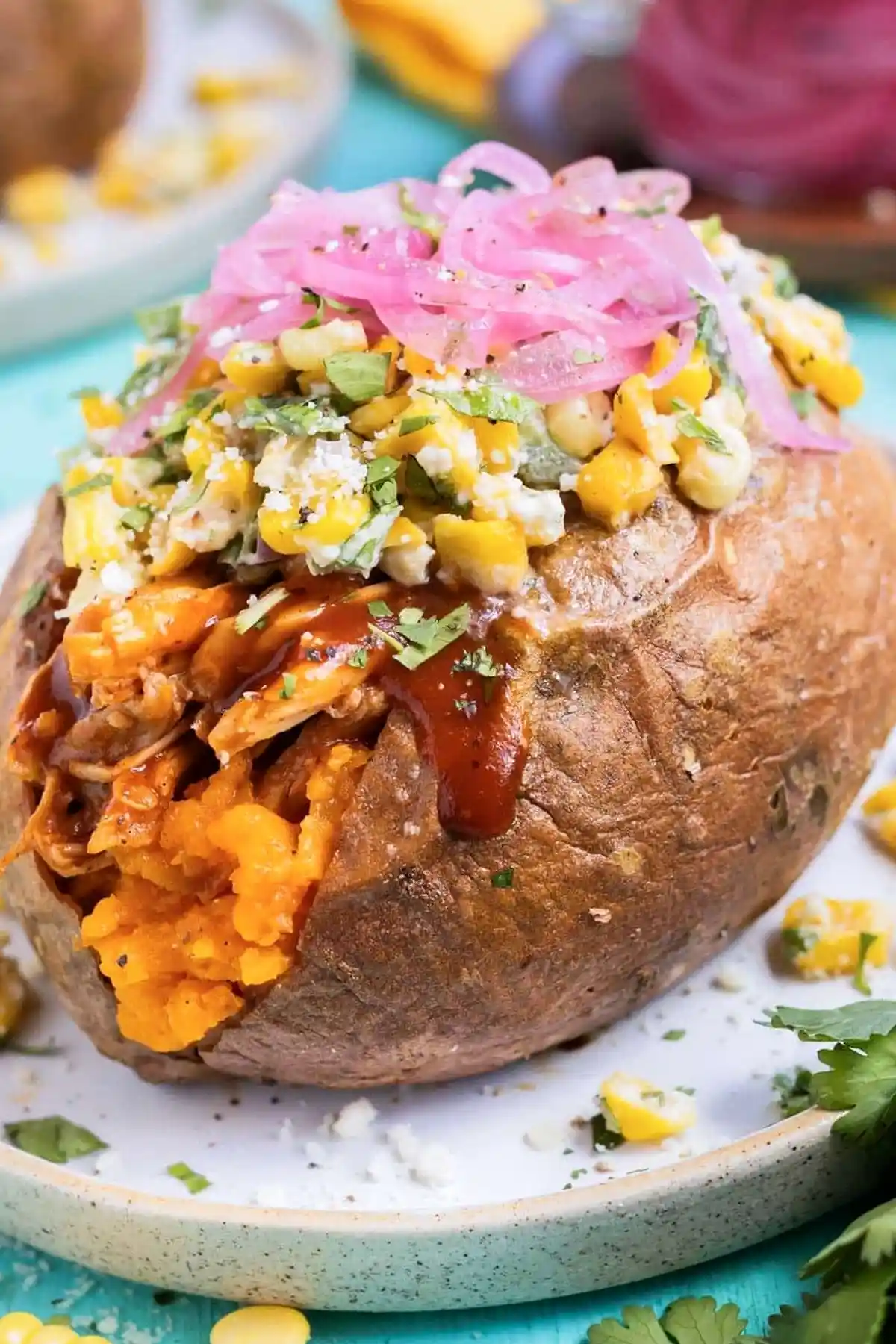 BBQ Chicken Stuffed Sweet Potatoes 3 Recipe image