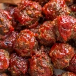 Baked BBQ Meatballs 4 Baked BBQ Meatballs
