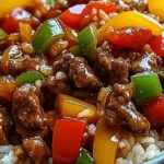 Savory Ground Beef and Pepper Rice Bowls 4 Savory Ground Beef and Pepper Rice Bowls
