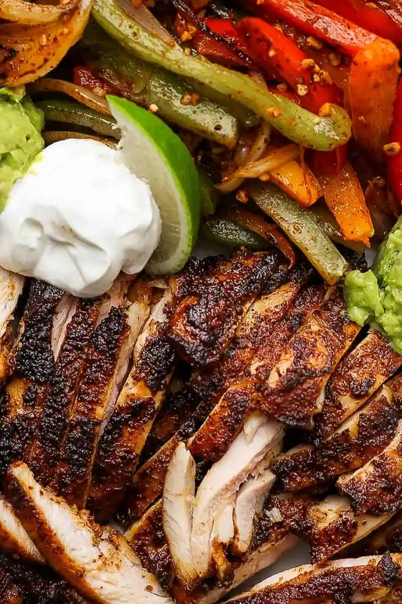 Blackstone Chicken Fajitas with Cilantro Lime Sauce 3 Recipe image