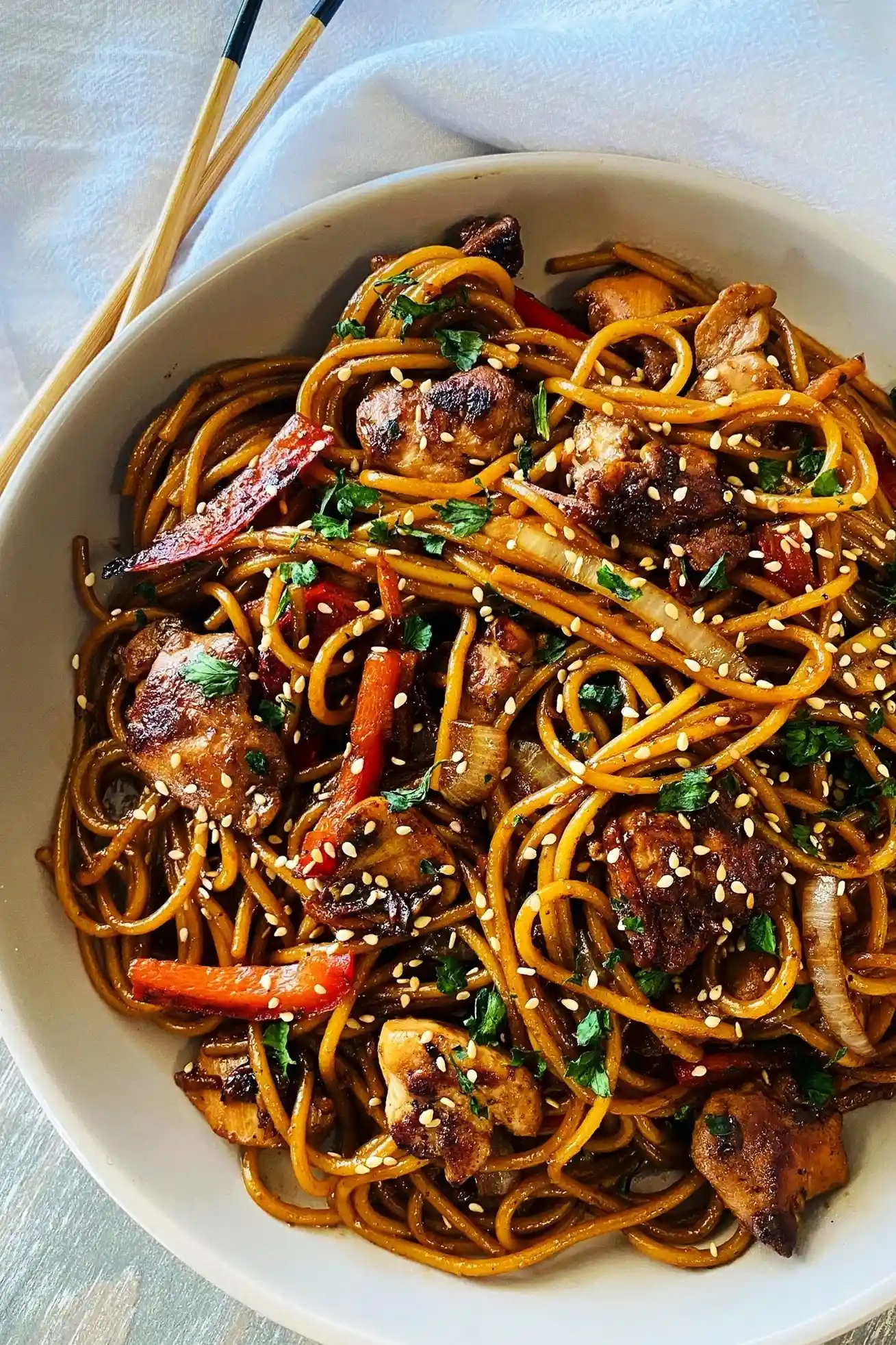 Blackstone Griddle Chicken Lo Mein 3 Recipe image