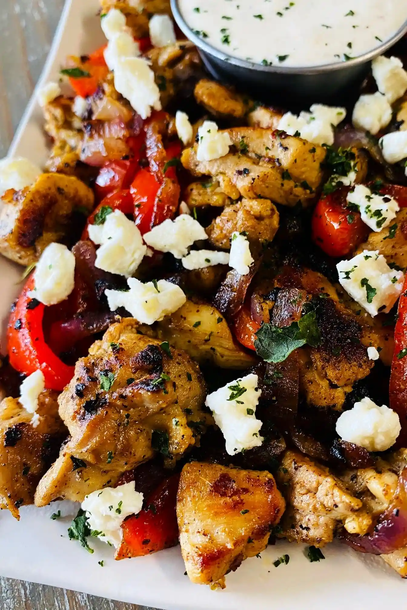 Blackstone Greek Chicken and Peppers 3 Recipe image