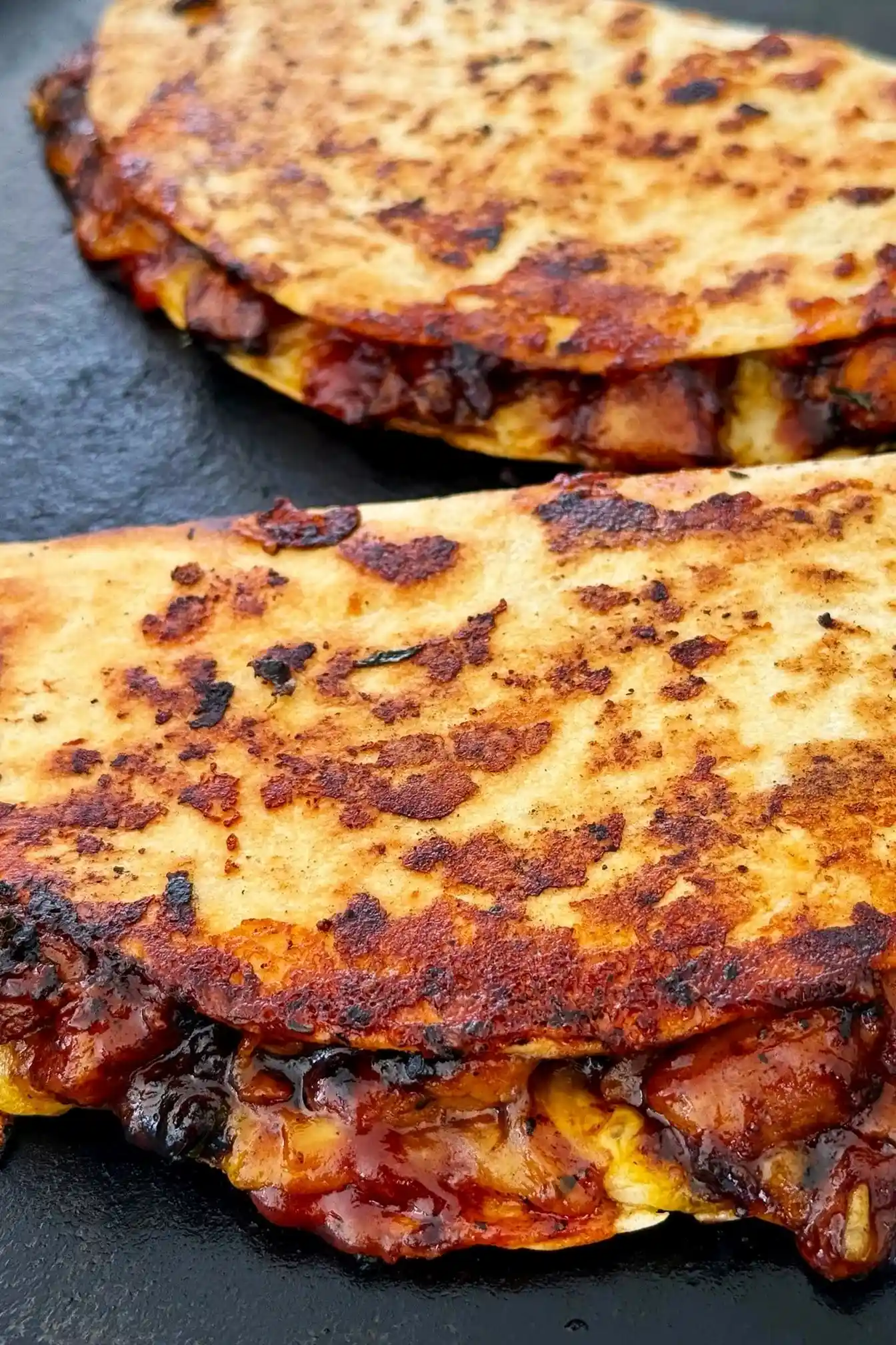 Blackstone Hot Honey BBQ Chicken Quesadillas 3 Recipe image