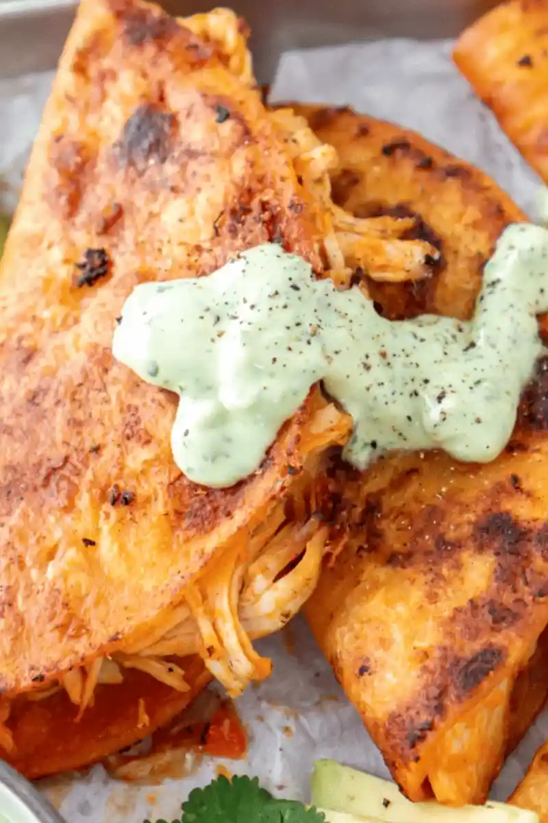 Crispy Buffalo Chicken Tacos with Jalapeño Sauce 3 Recipe image