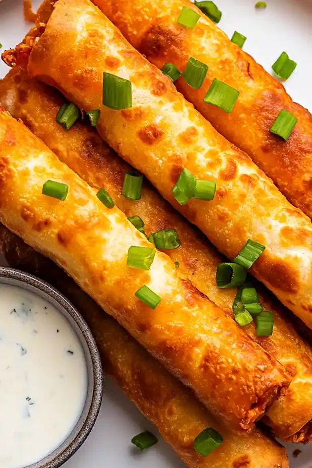Crispy Buffalo Chicken Taquitos 3 Recipe image