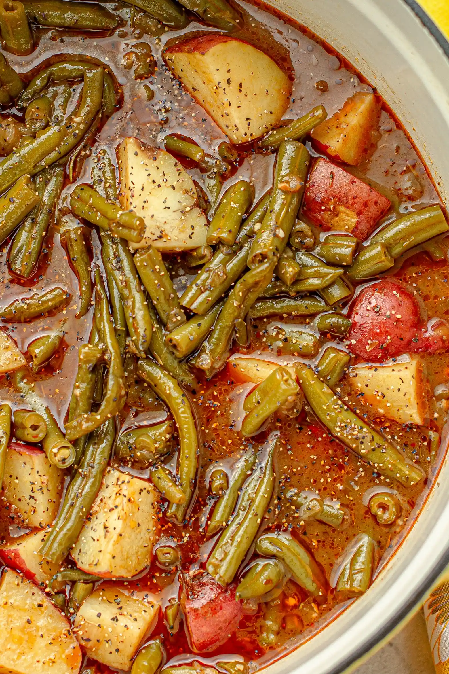 Hearty Cajun Smothered Green Beans and Potatoes 3 Recipe image