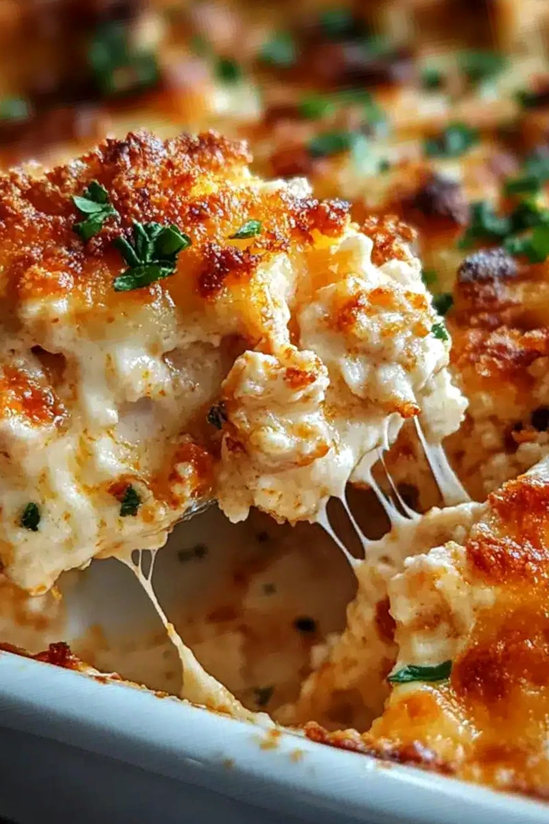 Cheesy High Protein Chicken Parmesan Casserole 3 Recipe image
