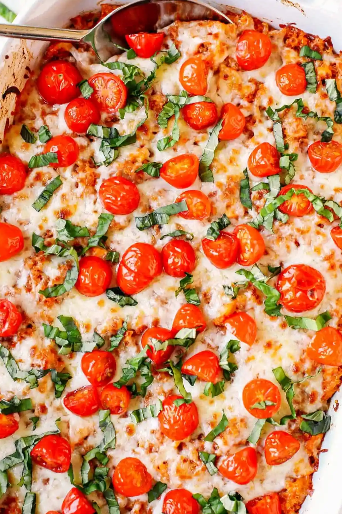 Cheesy Caprese Chicken and Quinoa Bake 3 Recipe image