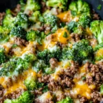 Cheesy Ground Beef and Broccoli One-Pan Meal 4 Cheesy Ground Beef and Broccoli One-Pan Meal