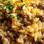 Savory Cheesy Ground Beef and Rice Bake 4 Savory Cheesy Ground Beef and Rice Bake
