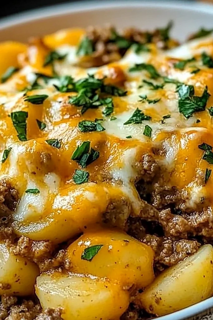 Cheesy Ground Beef and Potato Casserole 3 Recipe image