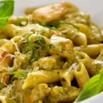Savory Chicken Pesto Pasta with Creamy Basil Sauce 4 Savory Chicken Pesto Pasta with Creamy Basil Sauce