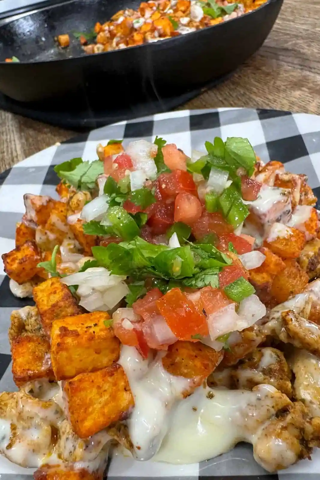 Savory Chicken Queso Potato Skillet 3 Recipe image