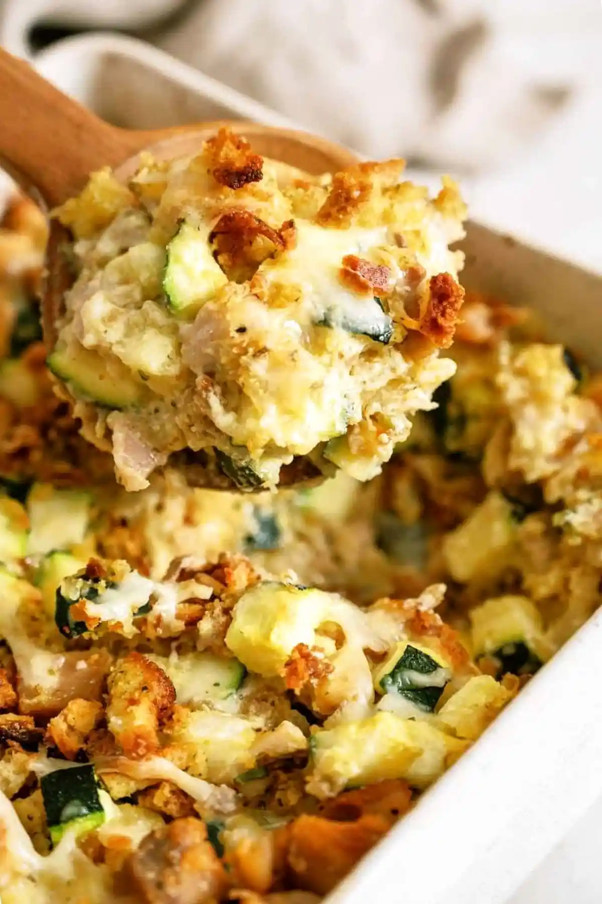 Savory Chicken and Zucchini Casserole with Stuffing Crust 3 Recipe image