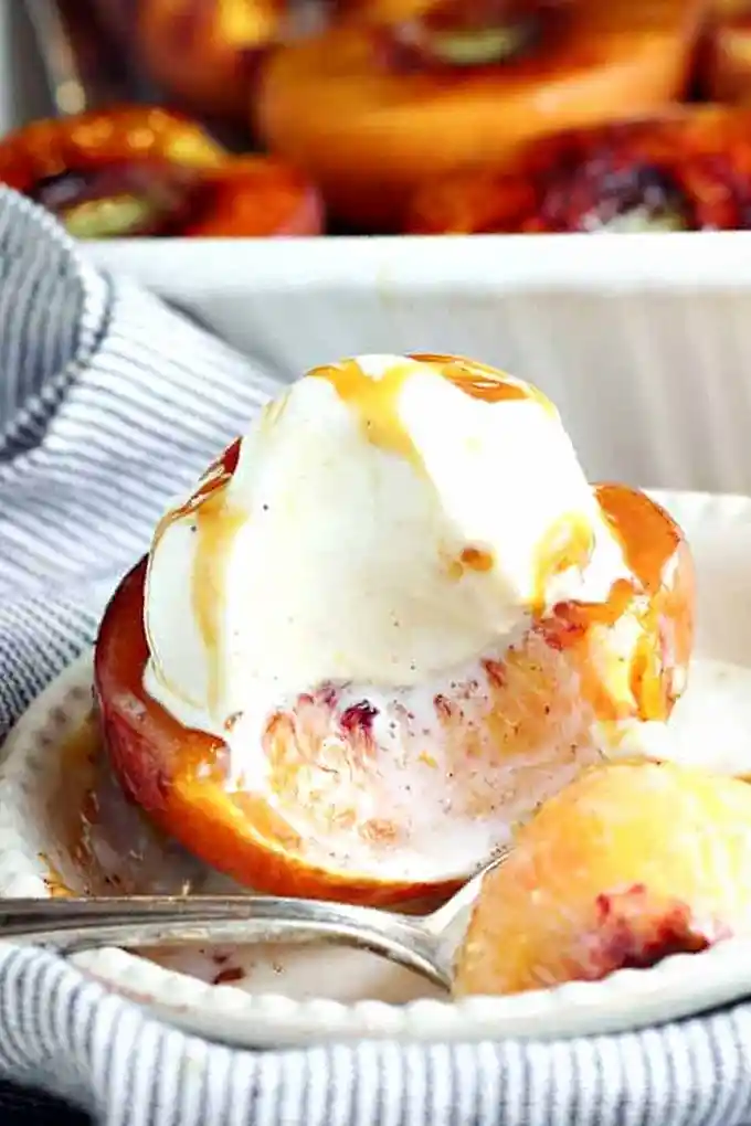 Spiced Cinnamon Sugar Baked Peaches 3 Recipe image