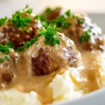Savory Swedish Meatballs with Creamy Gravy 4 Savory Swedish Meatballs with Creamy Gravy