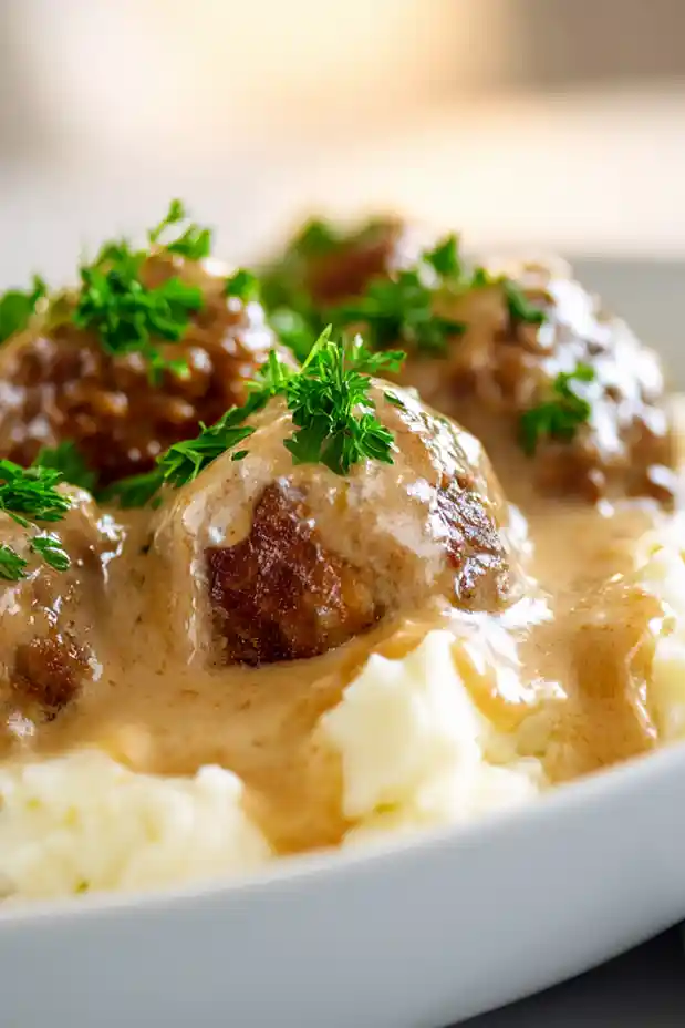 Savory Swedish Meatballs with Creamy Gravy 3 Recipe image
