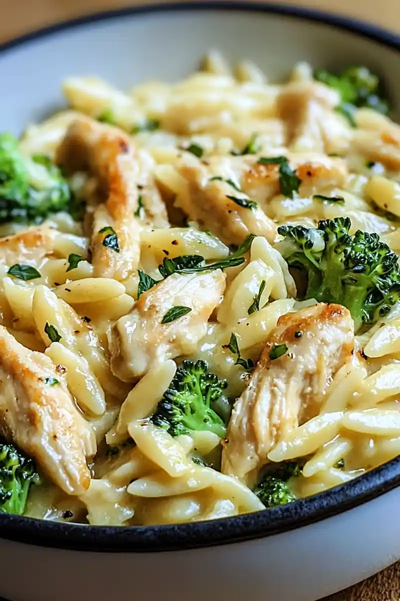 Creamy One-Pot Chicken and Broccoli Orzo 3 Recipe image